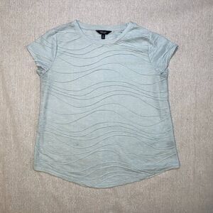 Simply Vera Vera Wang | Mint Green Windy Jacquard  Top | XL